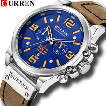 Load image into Gallery viewer, CURREN Top Luxury Brand Men's Military Waterproof Leather Sport Quartz Watches Chronograph Date Fashion Casual Men's Clock 8314