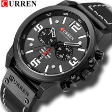 Load image into Gallery viewer, CURREN Top Luxury Brand Men's Military Waterproof Leather Sport Quartz Watches Chronograph Date Fashion Casual Men's Clock 8314