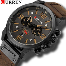 Load image into Gallery viewer, CURREN Top Luxury Brand Men's Military Waterproof Leather Sport Quartz Watches Chronograph Date Fashion Casual Men's Clock 8314